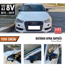 Audi A3 Yarasa Ayna Kapağı Batman Parlak Siyah Piano Black