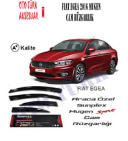 Fiat Egea 2016 Ve Sonrası Mugen Cam Rüzgarlığı Ön-Arka (Siyah)