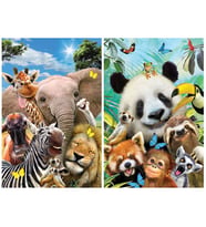 Prime 3D Afrika Hayvanları ve Hayvanlar Alemi Selfie İkili Puzzle