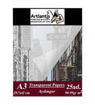 Aydınger Kağıdı A3 90 gr 25'li Eskiz Kağıdı 1 Adet Artlantis Aydınger Kağıt 29,7x42 cm 25 Adet (Krem)