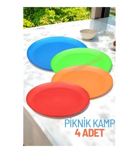 Turk Tabak Seti Kamp Piknik Tabağı 4 ADET