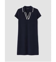 LCW EVERYDAY Lacivert Polo Yaka Soft Touch Mini Elbise
