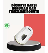 Ups Destekli Düşmeye Karşı Korumalı Cam Temizleme Robotu