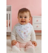 ÇİFT KATLI ÇITÇIT KAPAMALI %100 PAMUK BEBEK FULAR ÖNLÜK (Pembe-Mavi-Sarı-Beyaz)