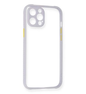 iPhone 12 Kılıf Miami Şeffaf Silikon - Lila