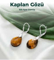 Luxtone Sertifikalı Kaplangözü 925 Ayar Gümüş Küpe Kadın Takı LX0330KP