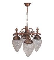 AVONNI BFE-68191-4BKR Kahverengi Boyalı Dış Mekan Aydınlatma E27 ABS Akrilik Cam 55cm