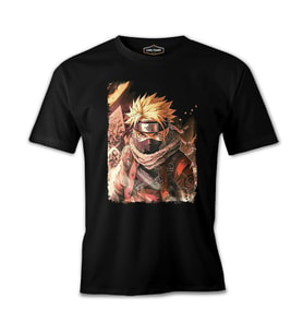 Naruto - Fire Siyah Erkek Tshirt