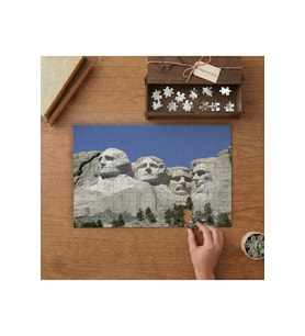 Rushmore Dağı Anıtı Tasarımı 240 parça Ahşap Puzzle Ahşap Kutuda MP09977