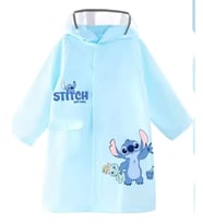 Petityu Stitch Su Geçirmez Şirin Yağmurluk (Mavi)