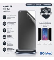SChitec Realme GT Neo 2T Uyumlu Ön Yüzey Hayalet Privacy Hidrojel Ekran Koruyucu
