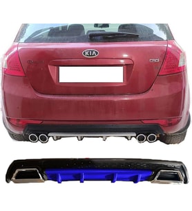 Kia Ceed Mavi Difüzör Çiftli Kare Egzoz Görünümlü D Tip Difizör