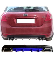 Kia Ceed Mavi Difüzör Çiftli Kare Egzoz Görünümlü D Tip Difizör
