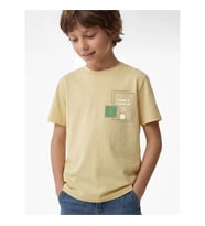 Koton Pamuklu Baskılı Sarı Erkek Çocuk T-Shirt 6SKB10339TK