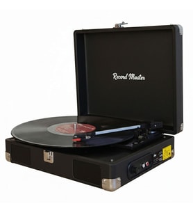 Record Master RM-311 Siyah Renkli Pikap - Tüm Plaklar İle Uyumlu - Power Bank lere Bağlanarak Kullanılabilme (Karışık)