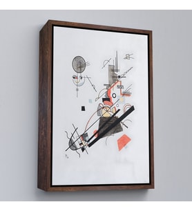Çerçeveli Vasily Kandinsky - Mutlu Yükseliş Tablosu (Kahverengi)