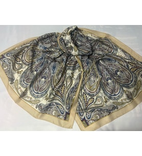 KADIN PAMUKLU PASTEL SARI  RETRO ETNİK ŞAL