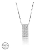 Swarovski Taşlı Gümüş Kral Tacı Bayan Kolye