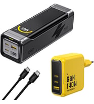 Aohi Black Warrior 25.200 Mah 170W Powerbank, Youth 3 Portlu 140W Şarj Adaptörü Seti