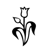 Osmanlı Lale Motifi Deseni Sticker Yapıştırma