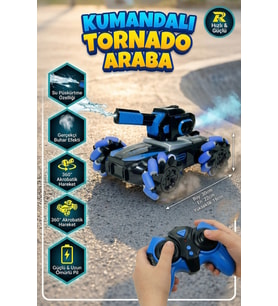 Uzaktan Kumandalı Şarjlı Akrobatik Tank Araba Su Püskürten Işıklı Buharlı 360° Drift Arabası