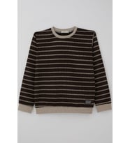 Breeze Erkek Çocuk Sweatshirt Arma Detaylı Çzgili 4-8 Yaş, Koyu Kahve