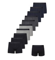 Erkek Karışık Renk 10'lu Paket Pamuklu Likralı Boxer
