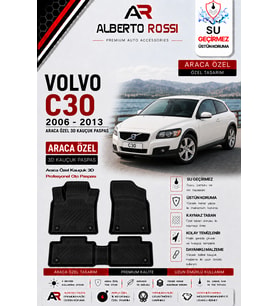 VOLVO C30 2006 - 2013 Araca Özel Kauçuk 3D Profesyonel Oto Paspası