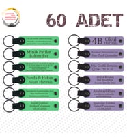 F Yeşili & M Menekşe, Gönüllü Proje Katılımcılarına Hediye, 60’lı Set, Kişiye Özel Yazılı Anahtarlık