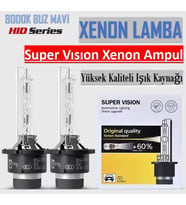 2 Adet D2S HID Xenon Far Ampulü 12V/35W 8000K Buz Mavi