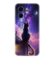 Infinix Hot 50i Kılıf Boutique Baskılı Resimli Damdaki Kedi Pcode -091