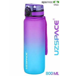 Uzspace 800ml -YENİ EBAT-Çift Renk Softtouch Tritan Su Matarası