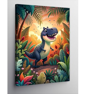 Kanvas Tablo T-Rex Dinozor