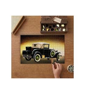 Klasik Otomobil Yan Duruş Tasarımı 240 parça Ahşap Puzzle Ahşap Kutuda MP07338