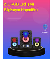 2.1 Kanal Rgb Led Oyun Hoparlörü Subwoofer Destekli