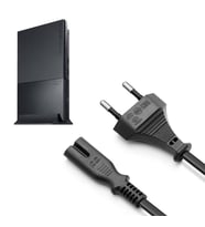 PS2 Güç Kablosu Playstation 2 Uyumlu Güç Kablosu Power 2 pin Kablo (Siyah)