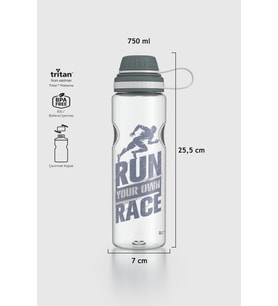 Renga Ege Yazı Desenli 750 ml Tritan Matara 912067 Füme