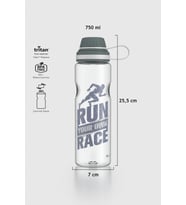 Renga Ege Yazı Desenli 750 ml Tritan Matara 912067 Füme