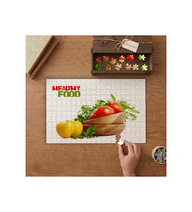 Kasede Sebzeler Tasarımı 240 parça Ahşap Puzzle Ahşap Kutuda MP00387
