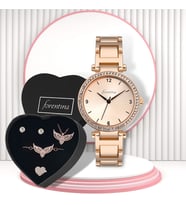 Forentina Rose Metal Kol Saati - Melek Kanadı Takı Set PS2889