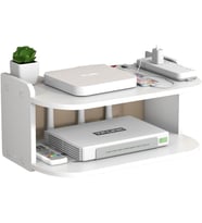 Duvara Monte 2 Raflı Modem Uydu Telefon Kumanda VB Eşya Düzenleyici Raf AL5347