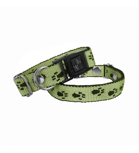 Köpek Tasması Patili Dokuma 2 cm - Min: 30 cm - Max: 50 cm Yeşil