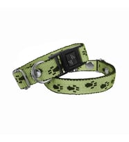 Köpek Tasması Patili Dokuma 2 cm - Min: 30 cm - Max: 50 cm Yeşil
