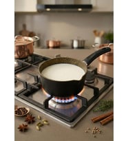 Granit Sütlük Tava Kaçerola Siyah 16 CM