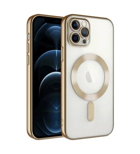 İphone 14 Pro Max Kılıf Kross Magneticsafe Kapak - Gold