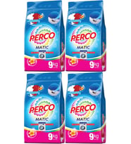 Perco Matik Toz Çamaşır Deterjanı 36KG Beyazlar ve Renkliler Tüm Çamaşırlar (288 Yıkama) (4PK*9KG)