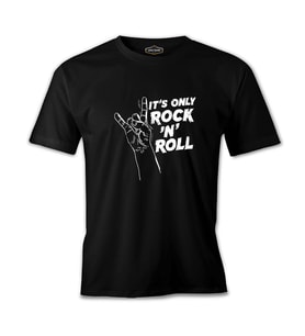 It's Rock N Roll Siyah Erkek Tshirt