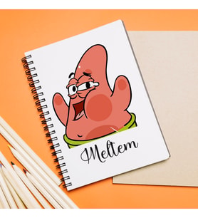 Sünger Bob & Petrick Tasarımlı Defter Kişiye Özel