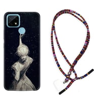 Realme C11 C21 C21Y C25Y C11 2021 Kılıf Boyun Asklı Rasta Silikon Star Woman 1332