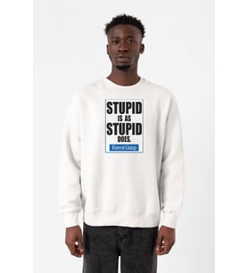 Forrest Gump Stupid Is As Stupid Does Beyaz Erkek 2ip Sweatshirt